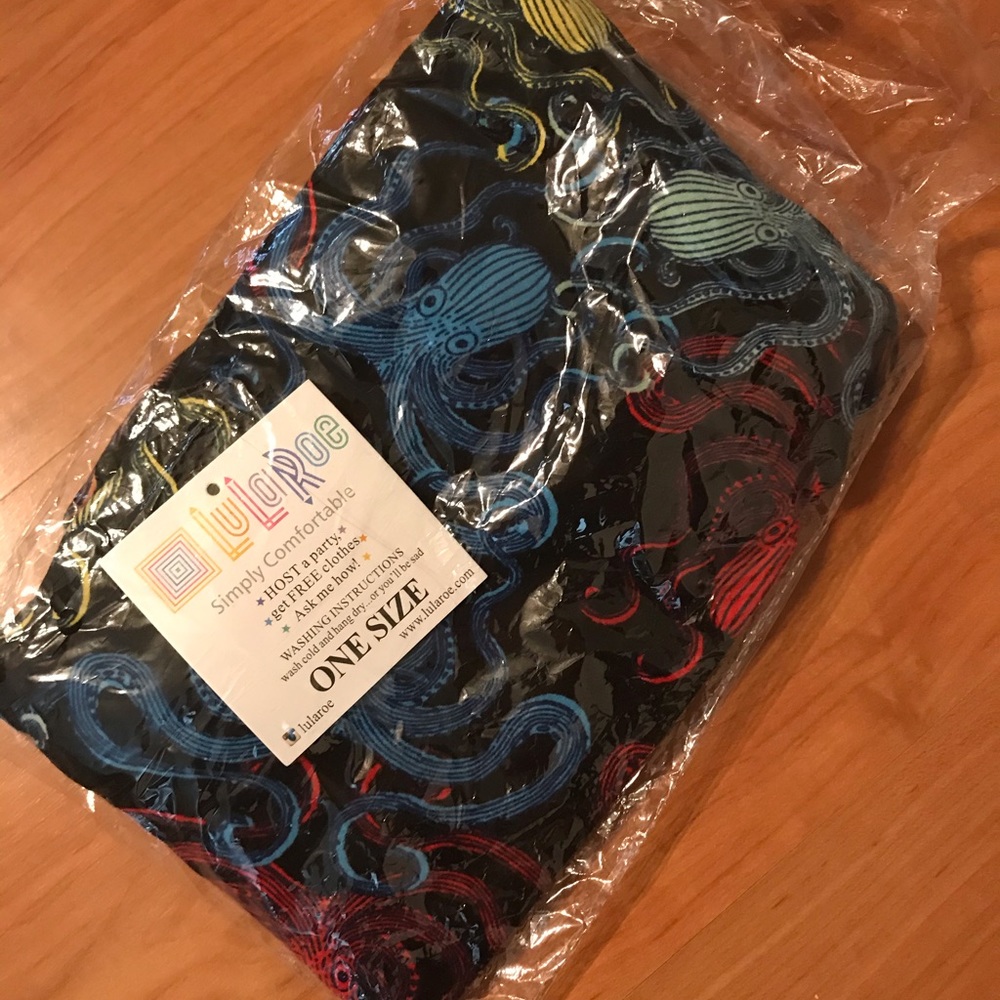 OS NWT (Lularoe) Black Octopus Leggings Unicorn